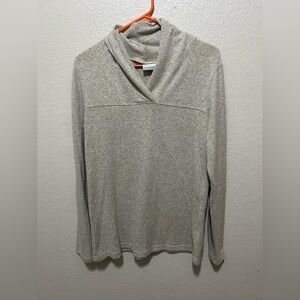Columbia Women's Beige Cowl Neck Sweater Size Medium